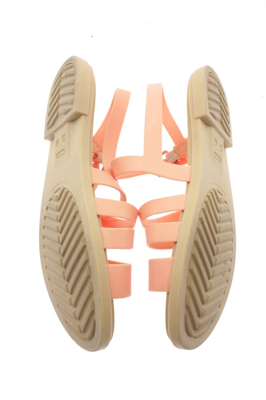 Sandalias planas de Crocs de la talla 37, de color naranja de