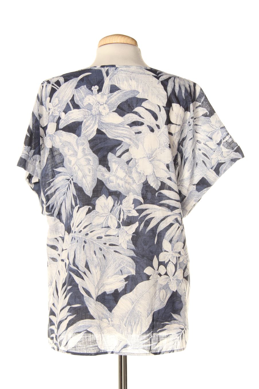 Blouse à manches courtes H&M de la taille L, de couleur bleu