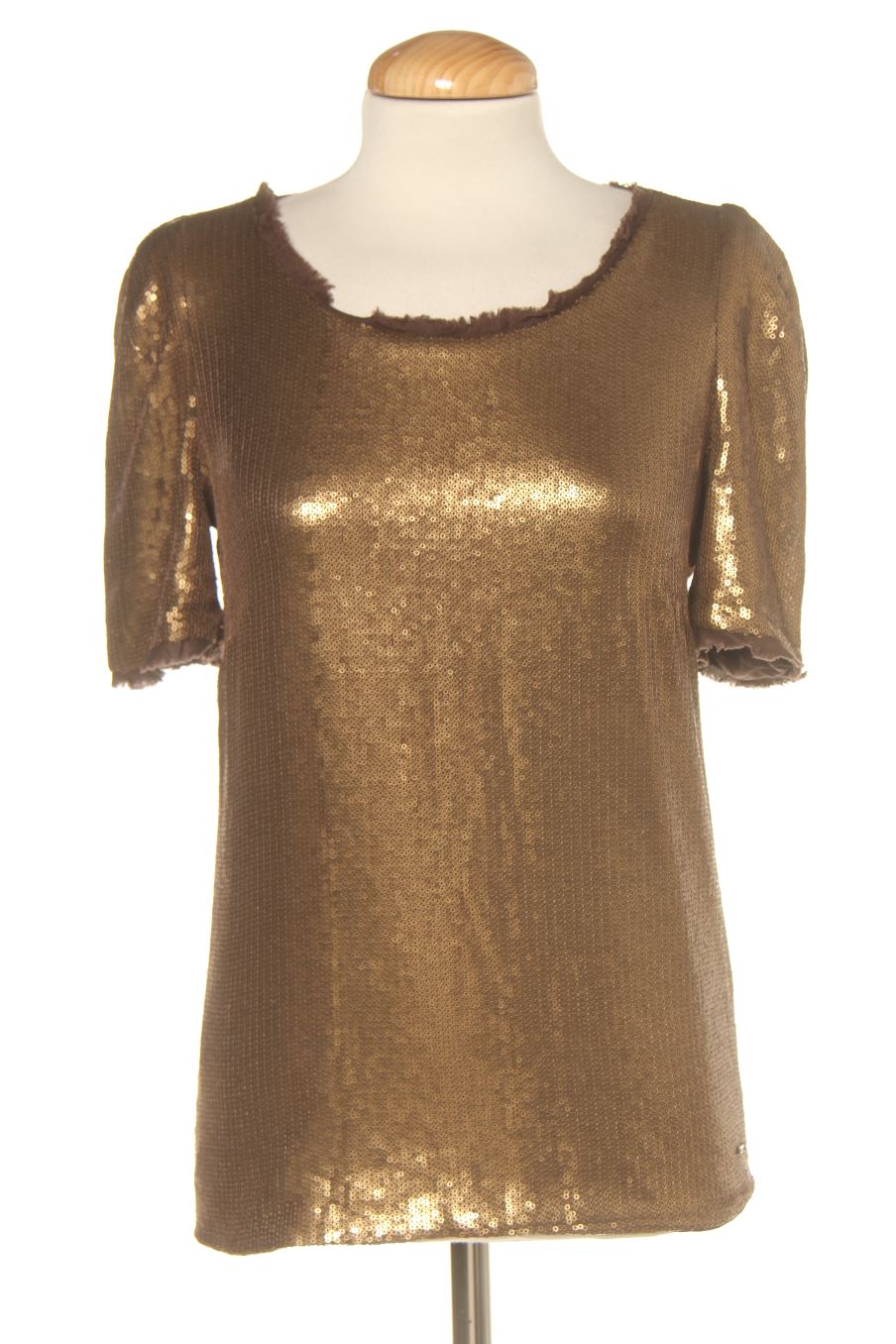 Blouse à manches courtes Ikks de la taille S, de couleur doré