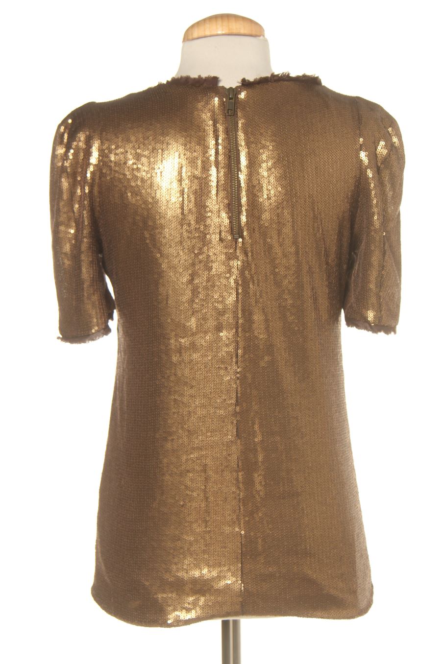 Blouse à manches courtes Ikks de la taille S, de couleur doré