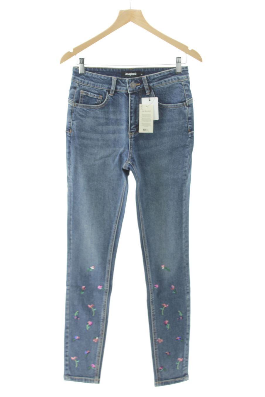Jeans Desigual de la taille 38, de couleur bleu de denim