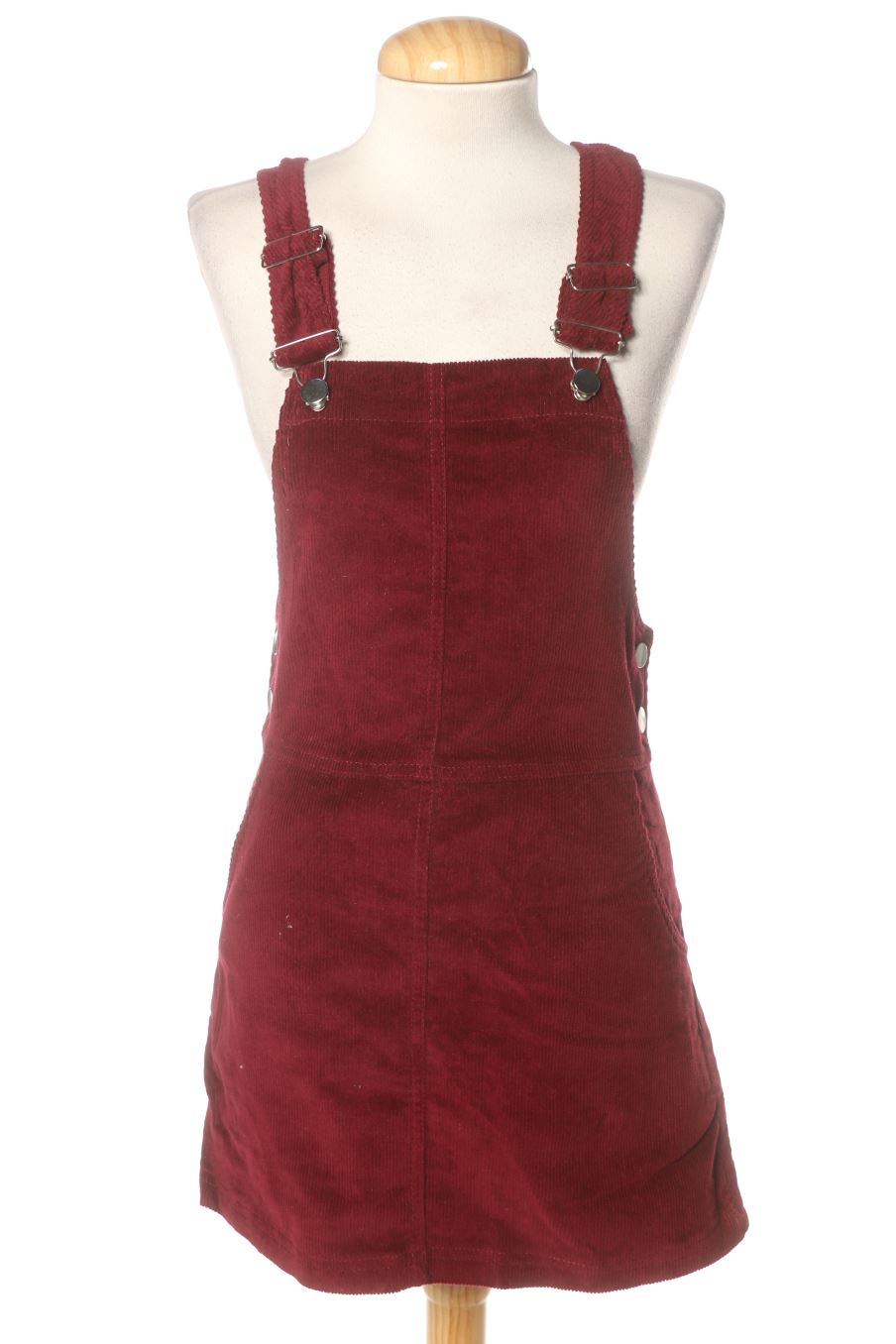 Robe casual Bershka de la taille XS, de couleur bordeaux