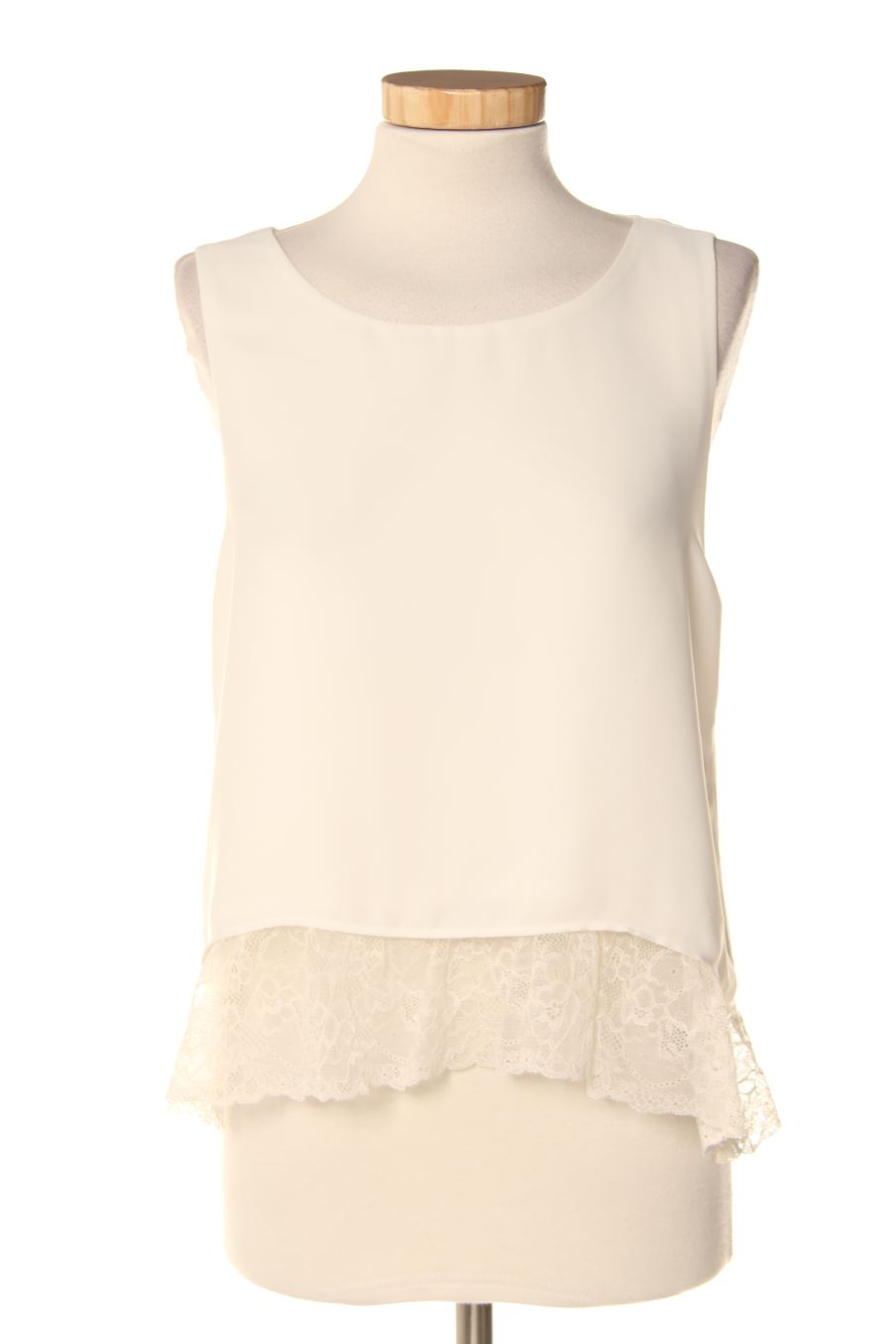 Blouse à manches courtes Zara de la taille S, de couleur blanc