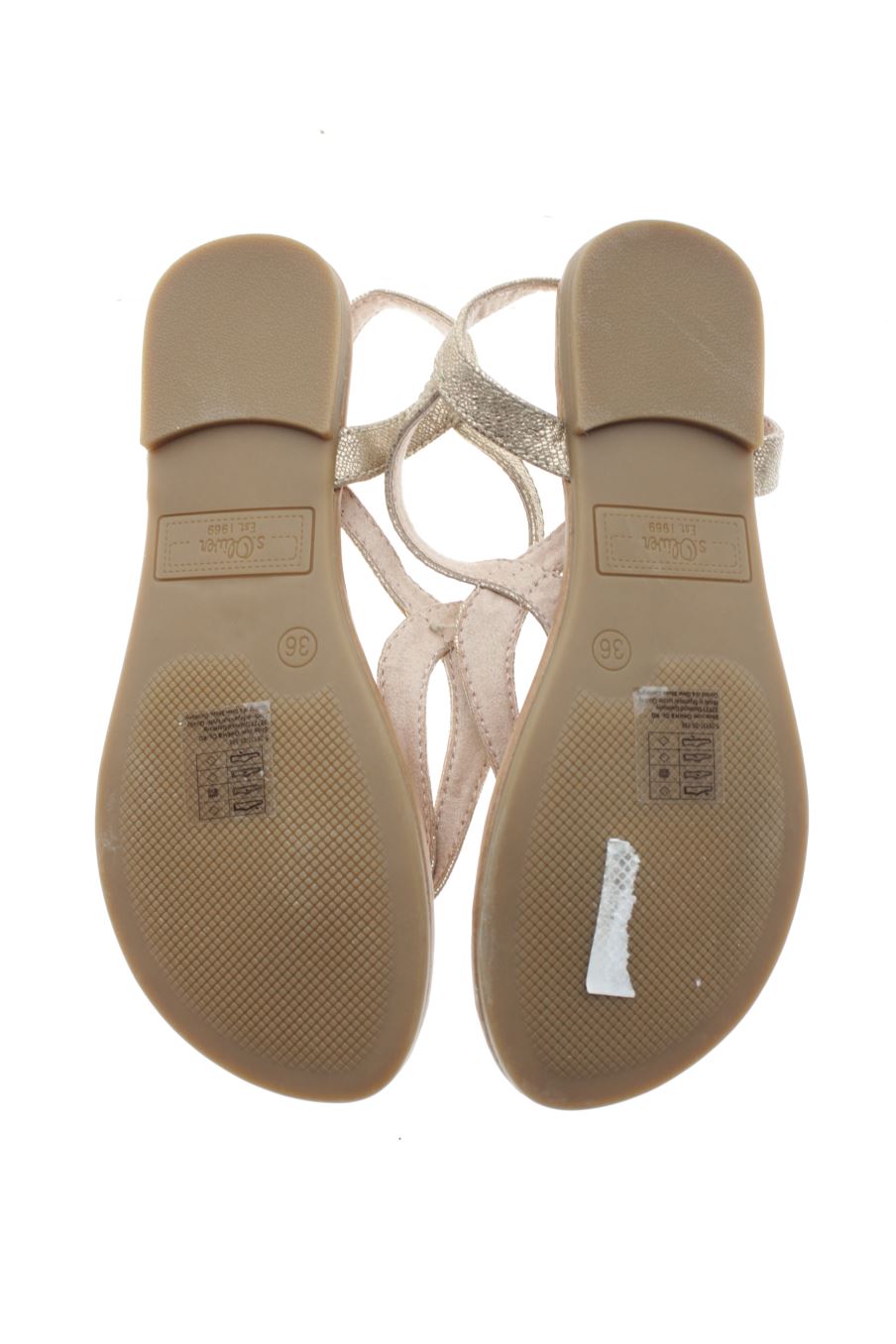 Sandalias planas de s.Oliver de la talla 36, de color marrón de