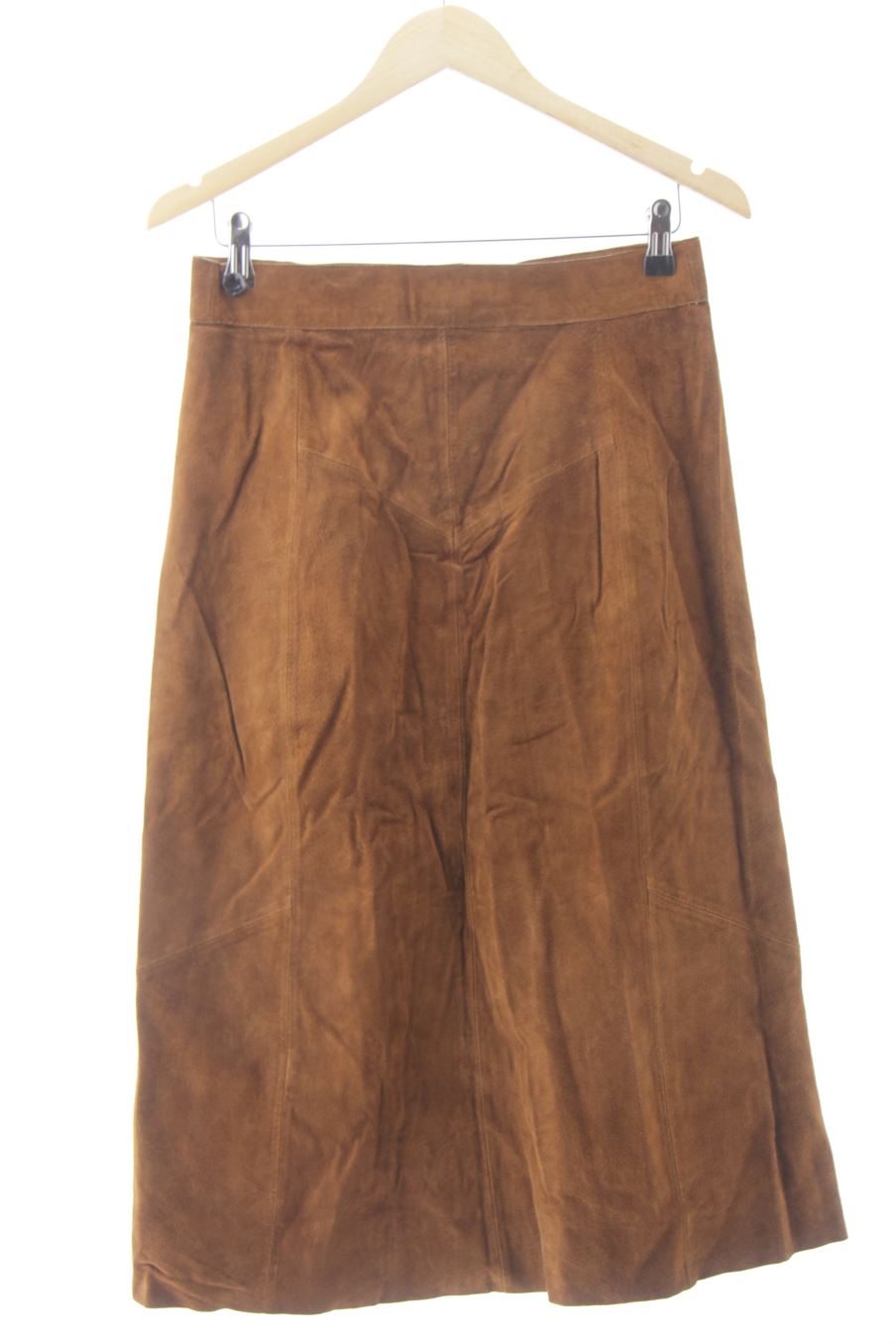 Jupe Zara de la taille S, de couleur marron de cuir et daim