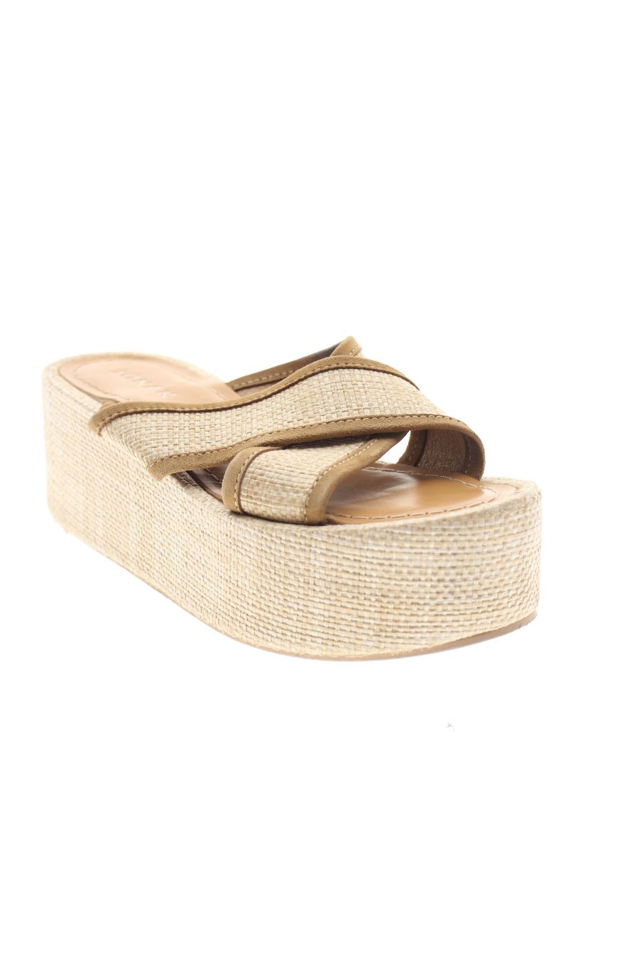 Mules Sandales CompensÃ©es Cuir Naturel Wedge Compensees Jonak