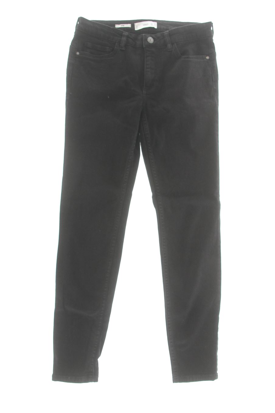 Vaquero de Mango de la talla 38, de color negro de ropa vaquera