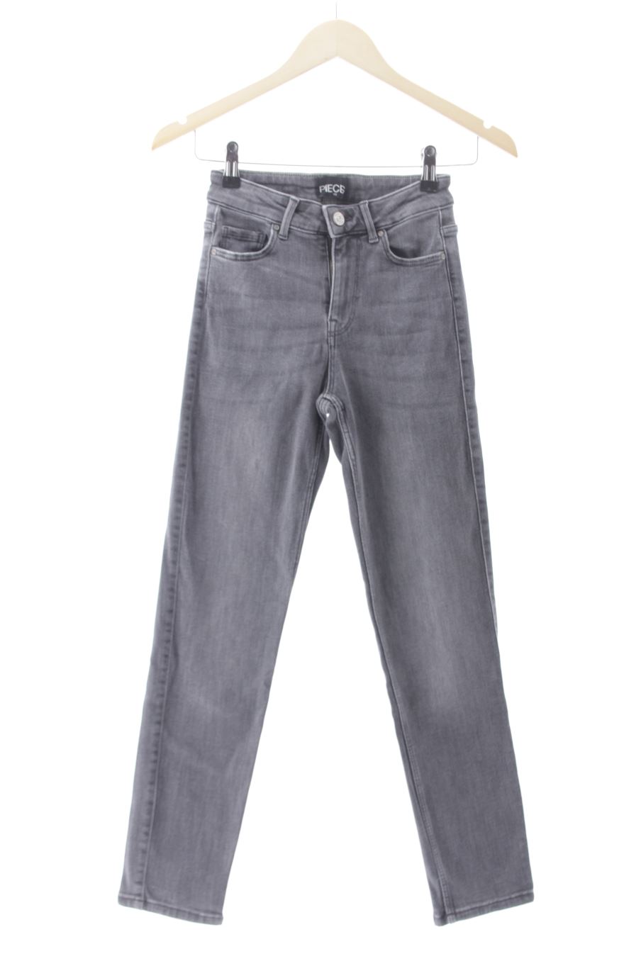 Jeans Pieces de la taille XS, de couleur gris de denim
