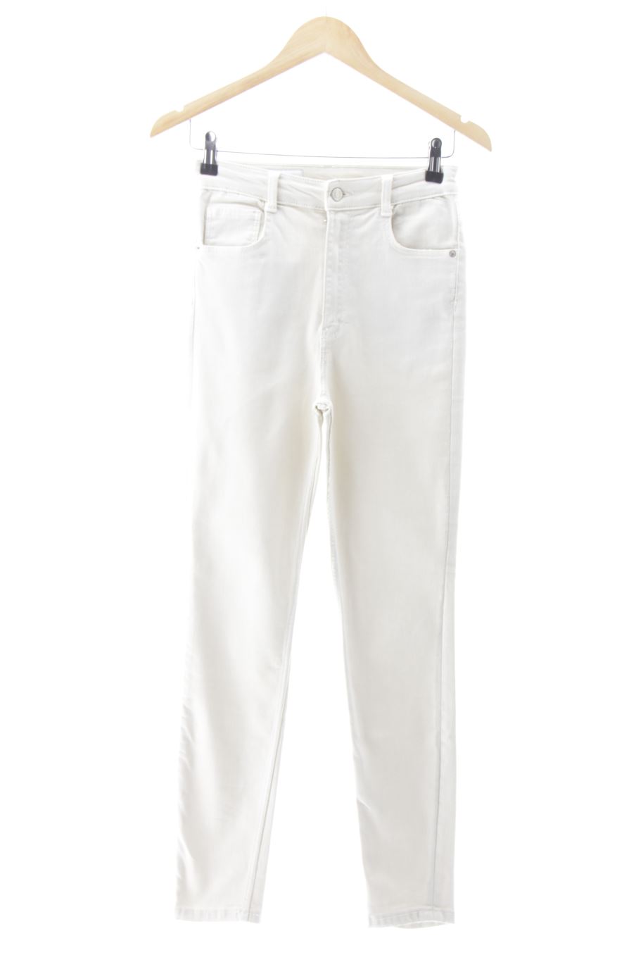 Vaquero de Zara de la talla 38, de color beige de ropa vaquera