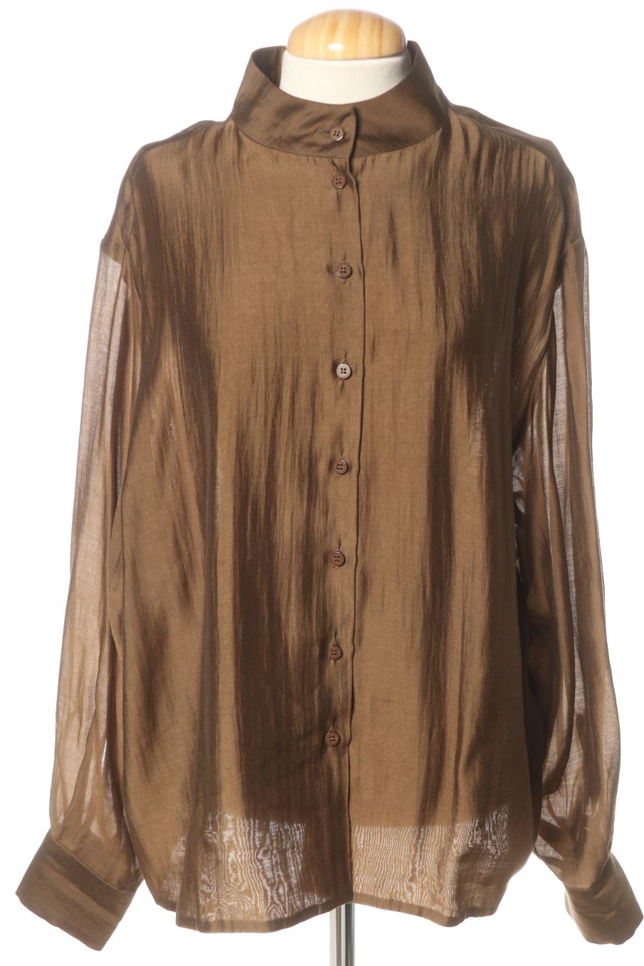 Blusa a maniche lunghe de Adolfo Dominguez de la talla 44, de color marrone