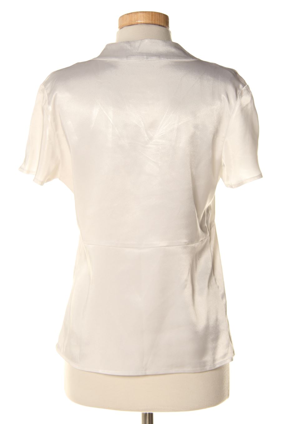 Blouse à manches courtes Roberto Torretta de la taille 40, de couleur blanc