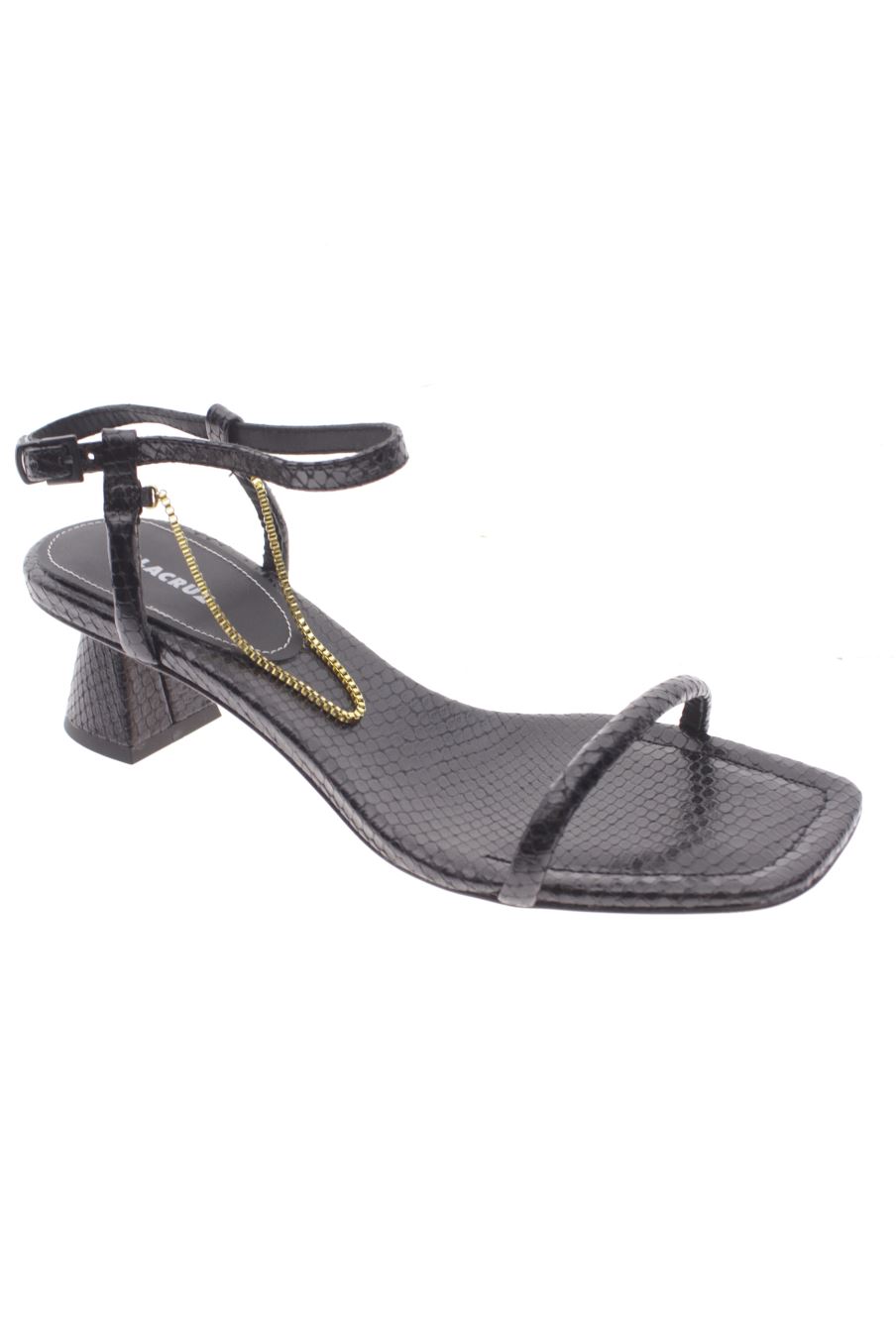 Sandalias tacon de Lola Cruz de la talla 40, de color negro de