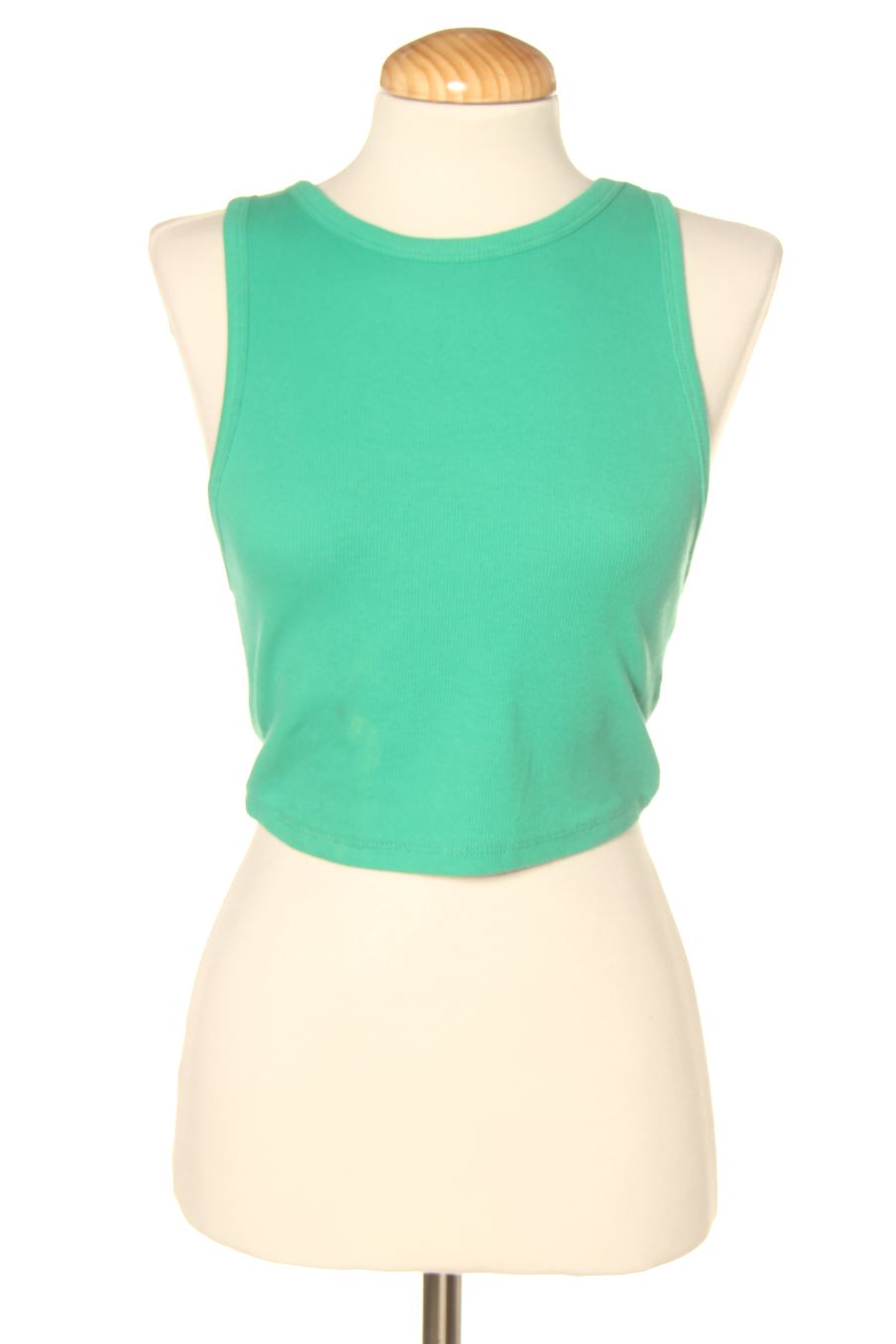 Camiseta sin mangas de Zara de la talla L, de color verde