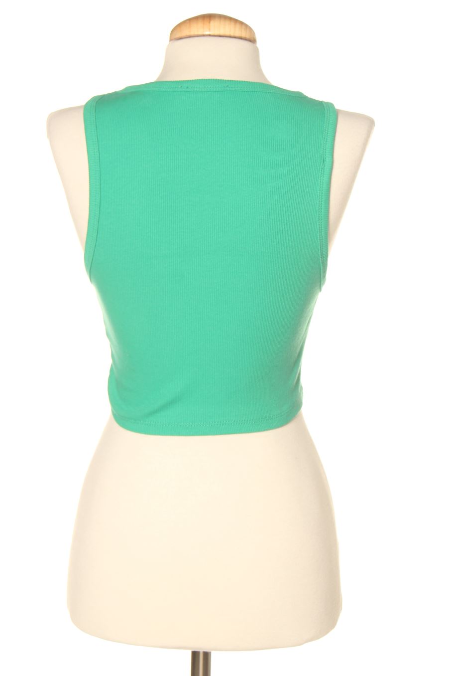 Camiseta sin mangas de Zara de la talla L, de color verde