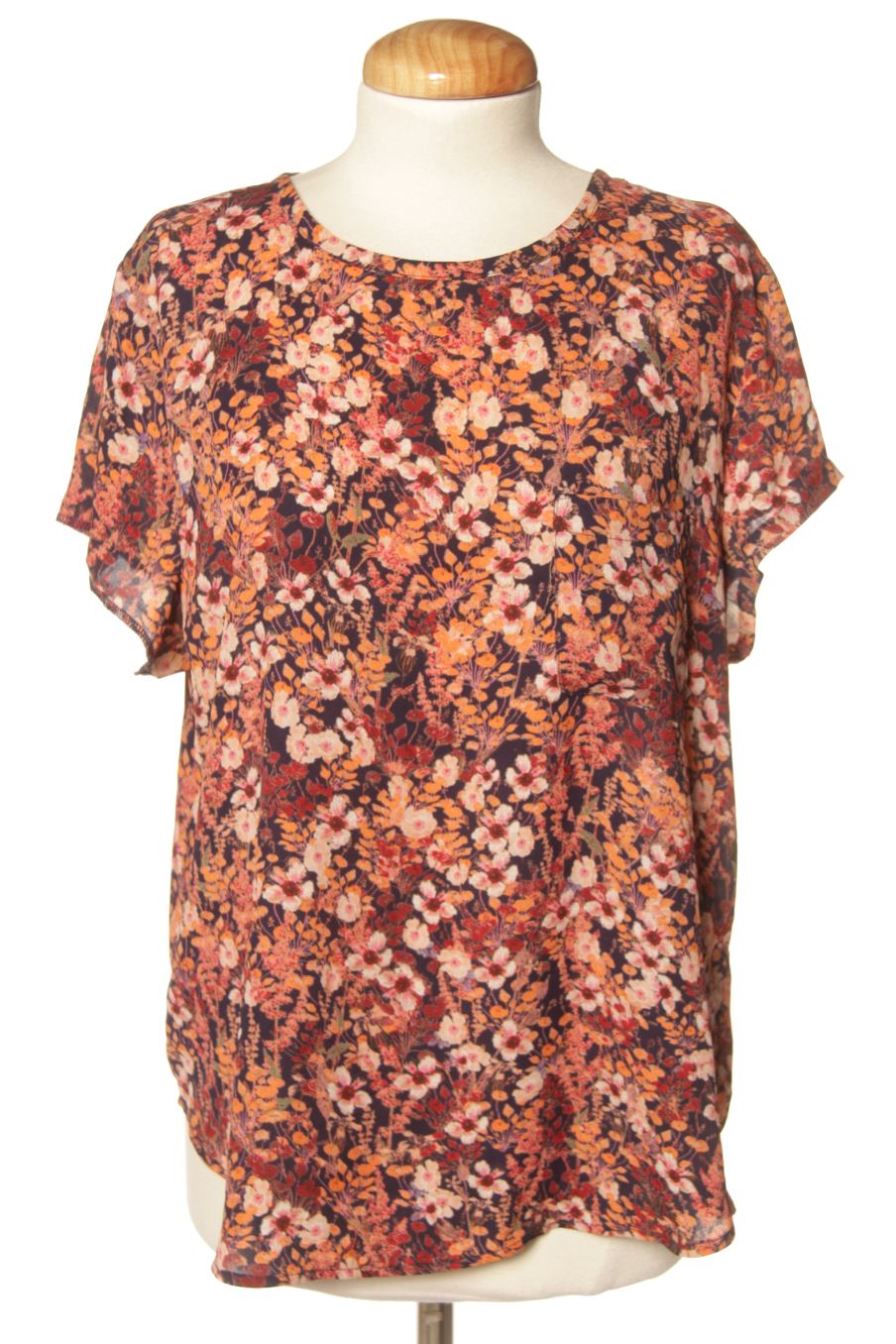 Blusa de manga corta de H&M de la talla 42, de color flores