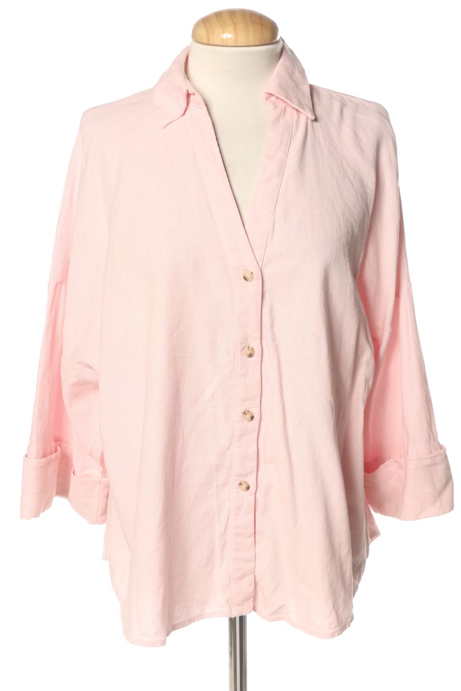 Camisa de Zara de la talla M, de color rosa