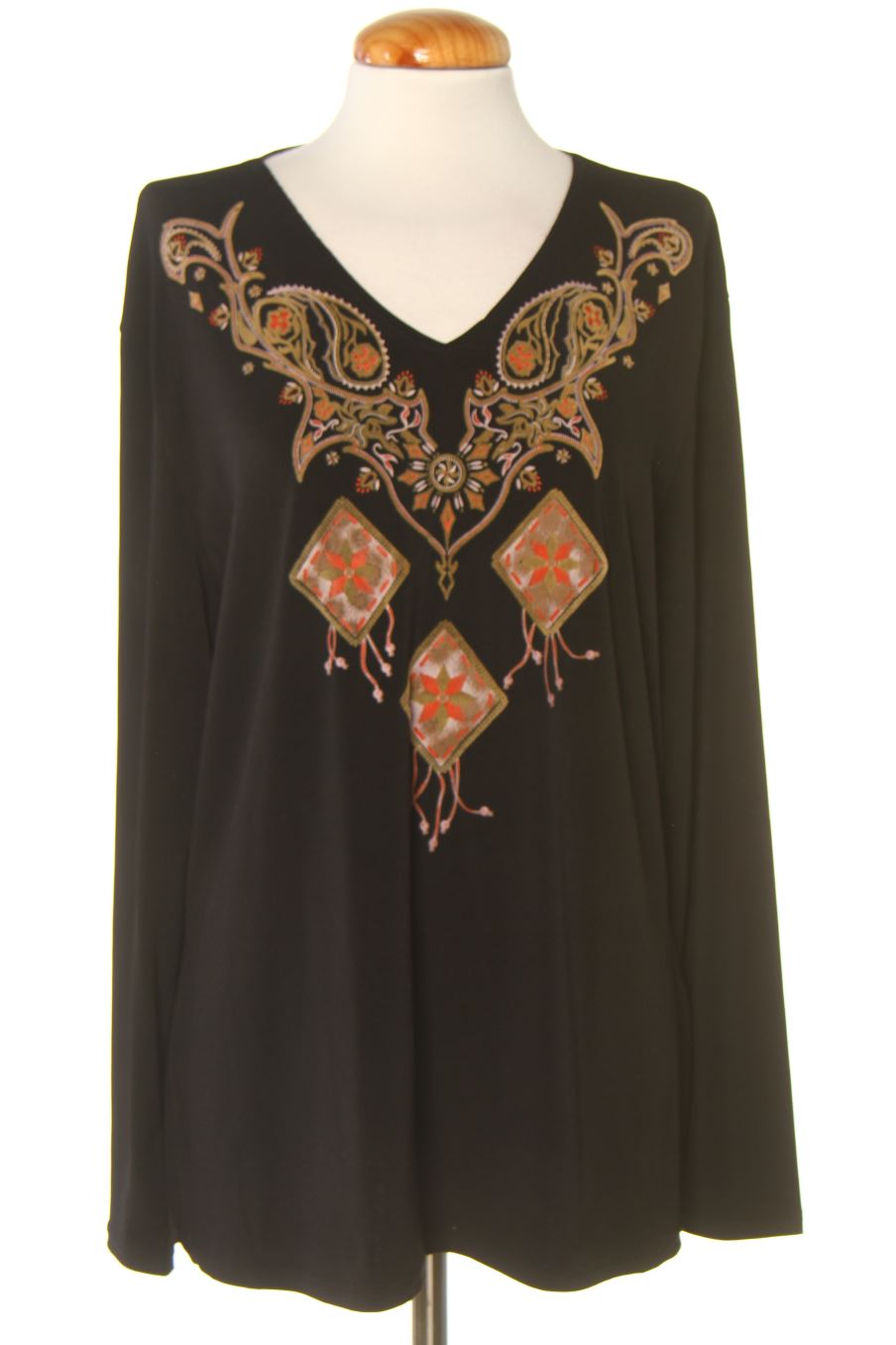 Langärmelige Bluse von Zaila Größe M, Farbe Schwarz, für