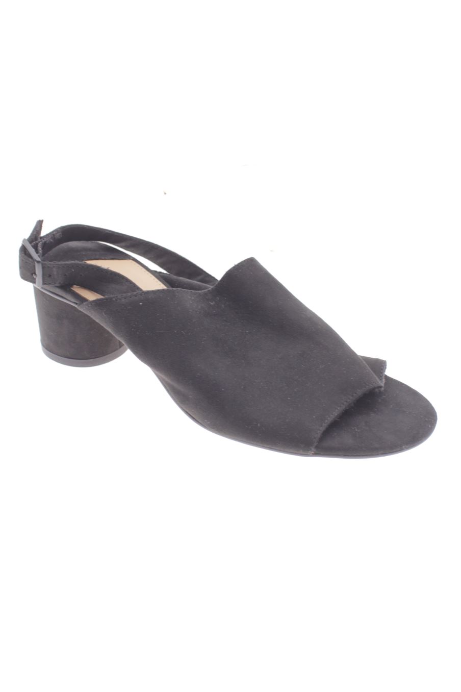 Sandalias tacon de Oysho de la talla 36, de color negro de