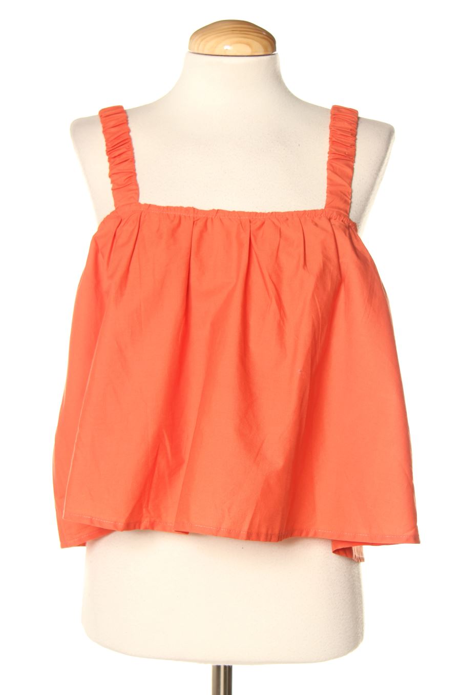 Top de Mango de la talla S, de color naranja