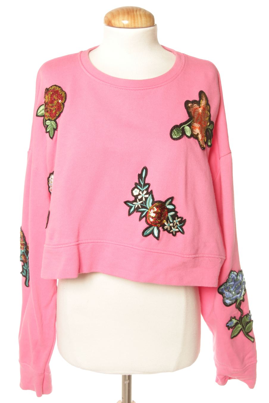 Sudadera de Zara de la talla M, de color rosa