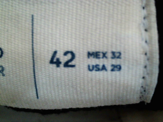 Vaqueros de Springfield de la talla 42, de color negro de ropa vaquera