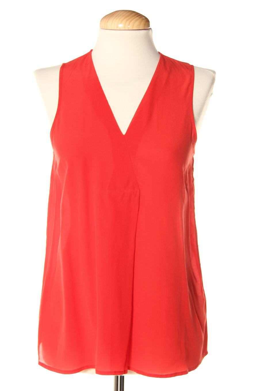 Top de Monoprix de la talla 36, de color rojo de seda