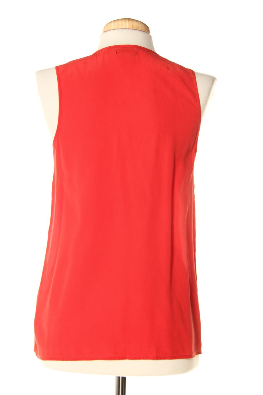 Top de Monoprix de la talla 36, de color rojo de seda