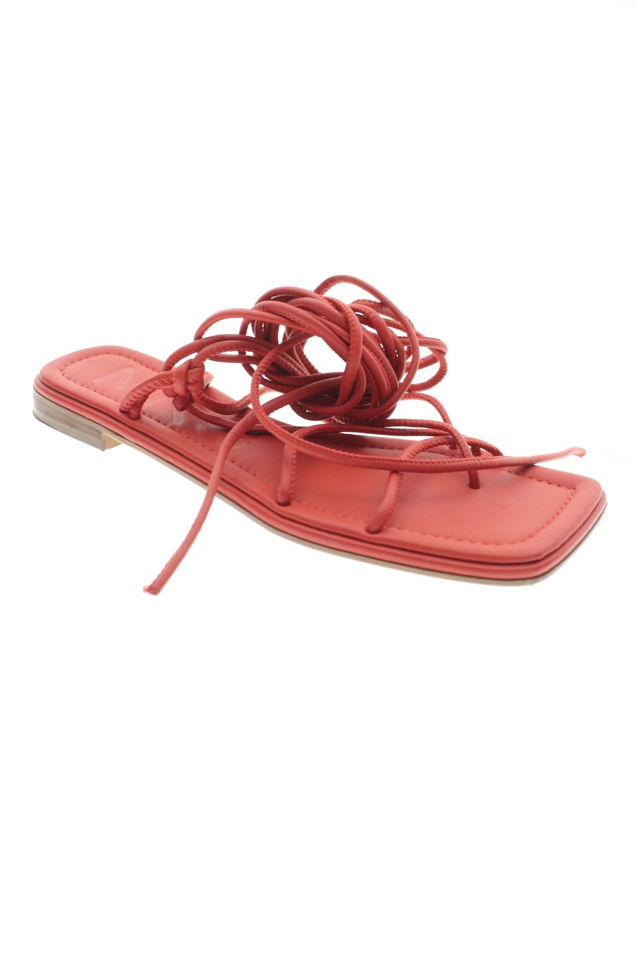 Sandalias planas de Mango de la talla 36, de color rojo de