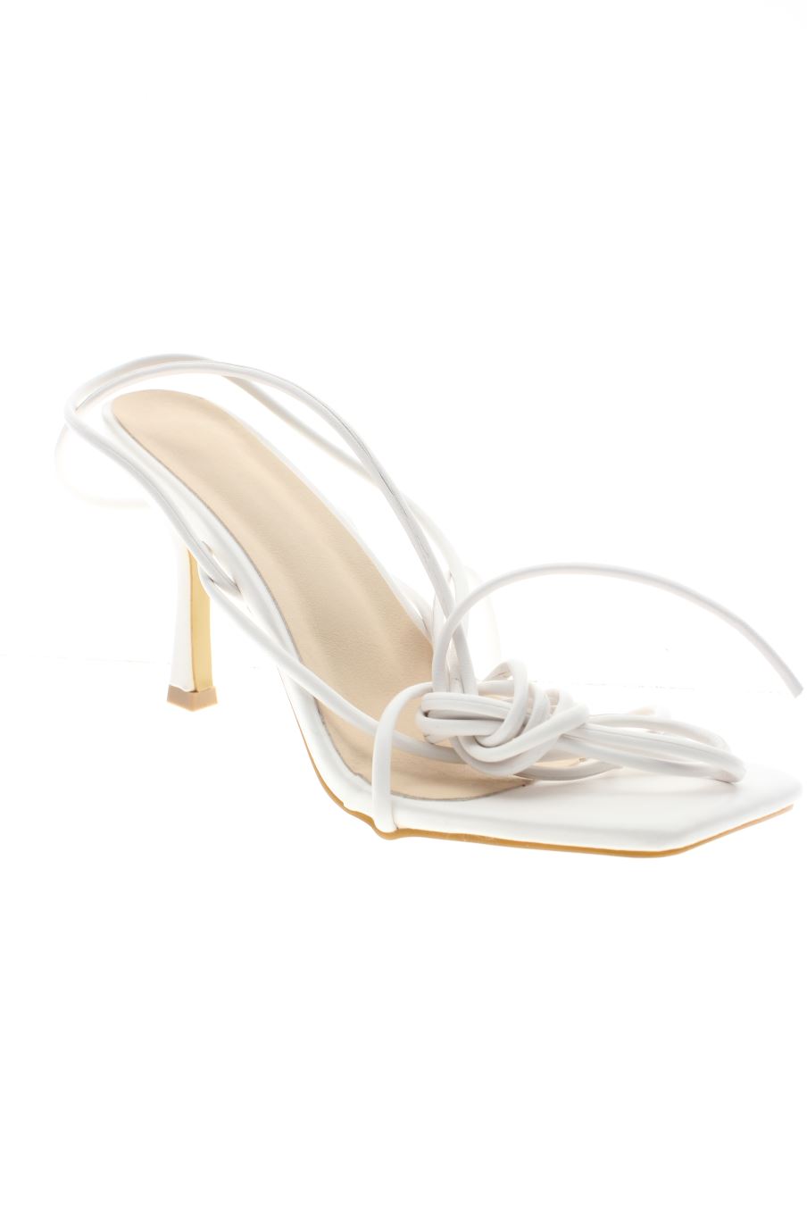 Sandalias tacon de PERCENTIL de la talla 39, de color blanco de