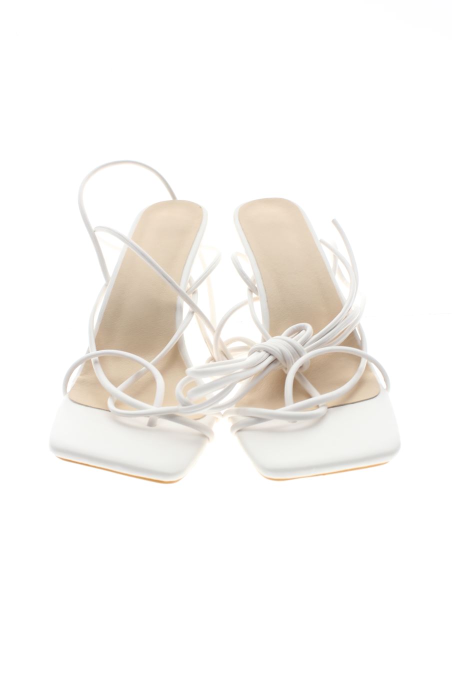 Sandalias tacon de PERCENTIL de la talla 39, de color blanco de