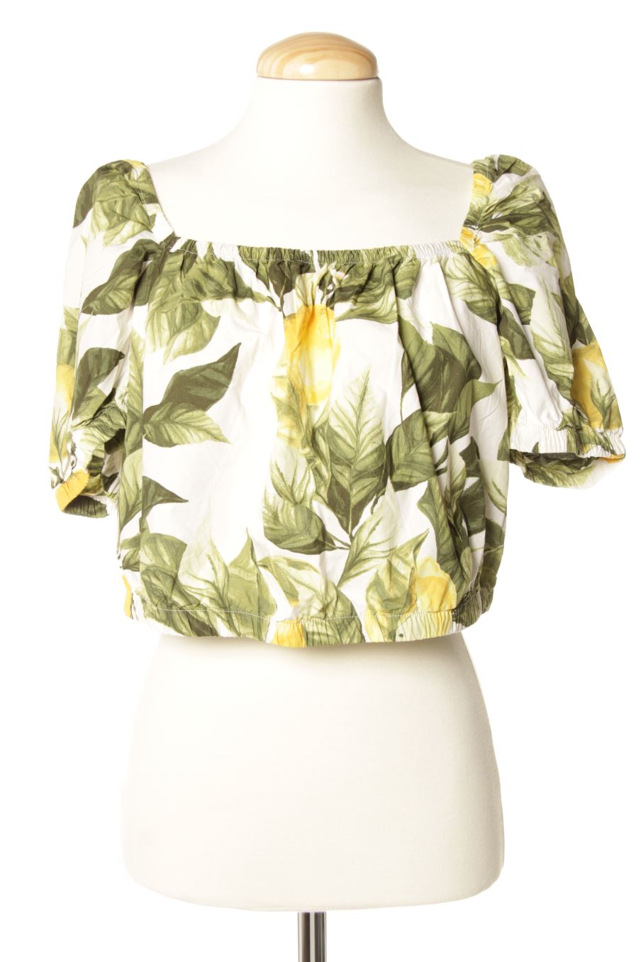 Blouse à manches courtes H&M de la taille M, de couleur vert