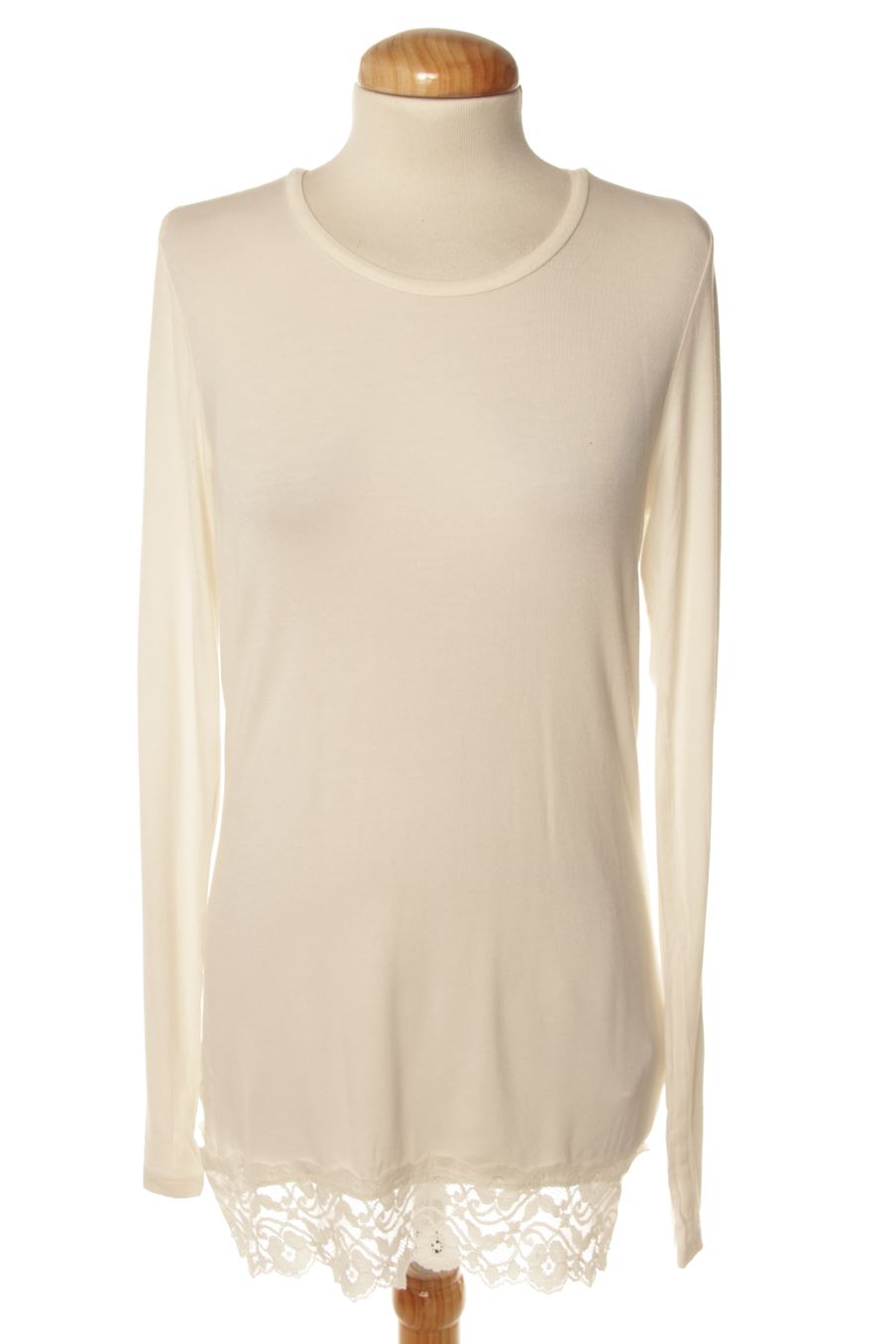 T-shirt à manches longues Amisu de la taille M, de couleur blanc