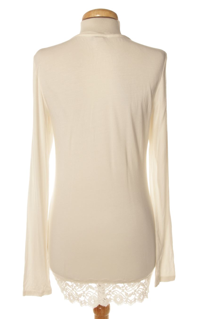T-shirt à manches longues Amisu de la taille M, de couleur blanc