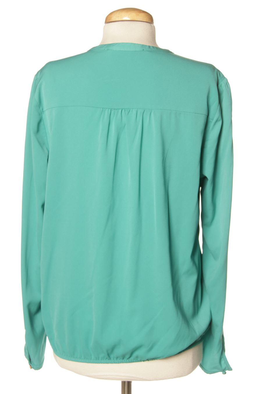 Blusa de manga larga de Zara de la talla L, de color turquesa