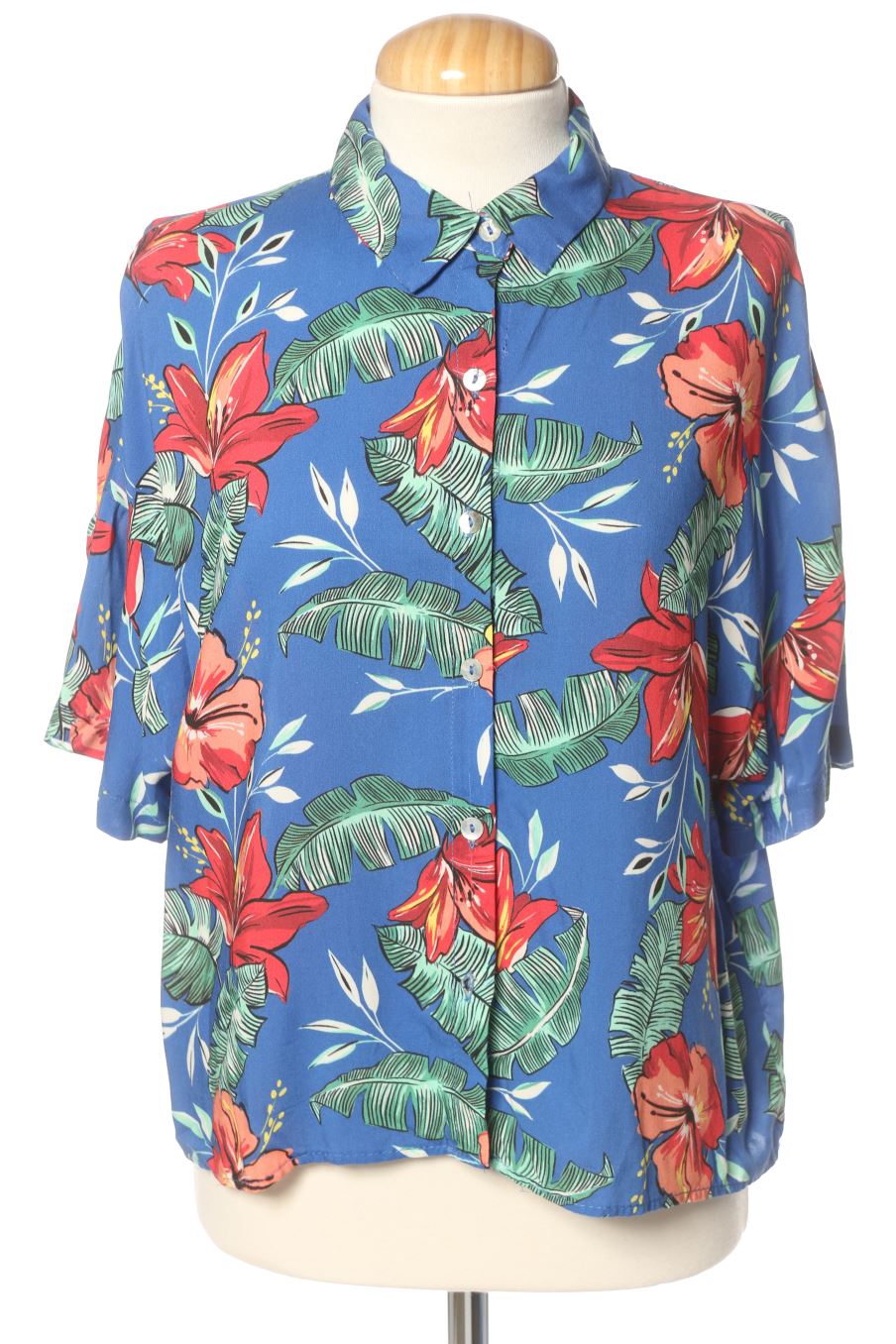 Hemd von Bershka Größe S, Farbe Geblümt, für
