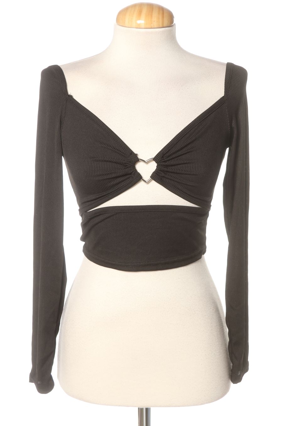 Blusa de manga larga de PERCENTIL de la talla M, de color negro