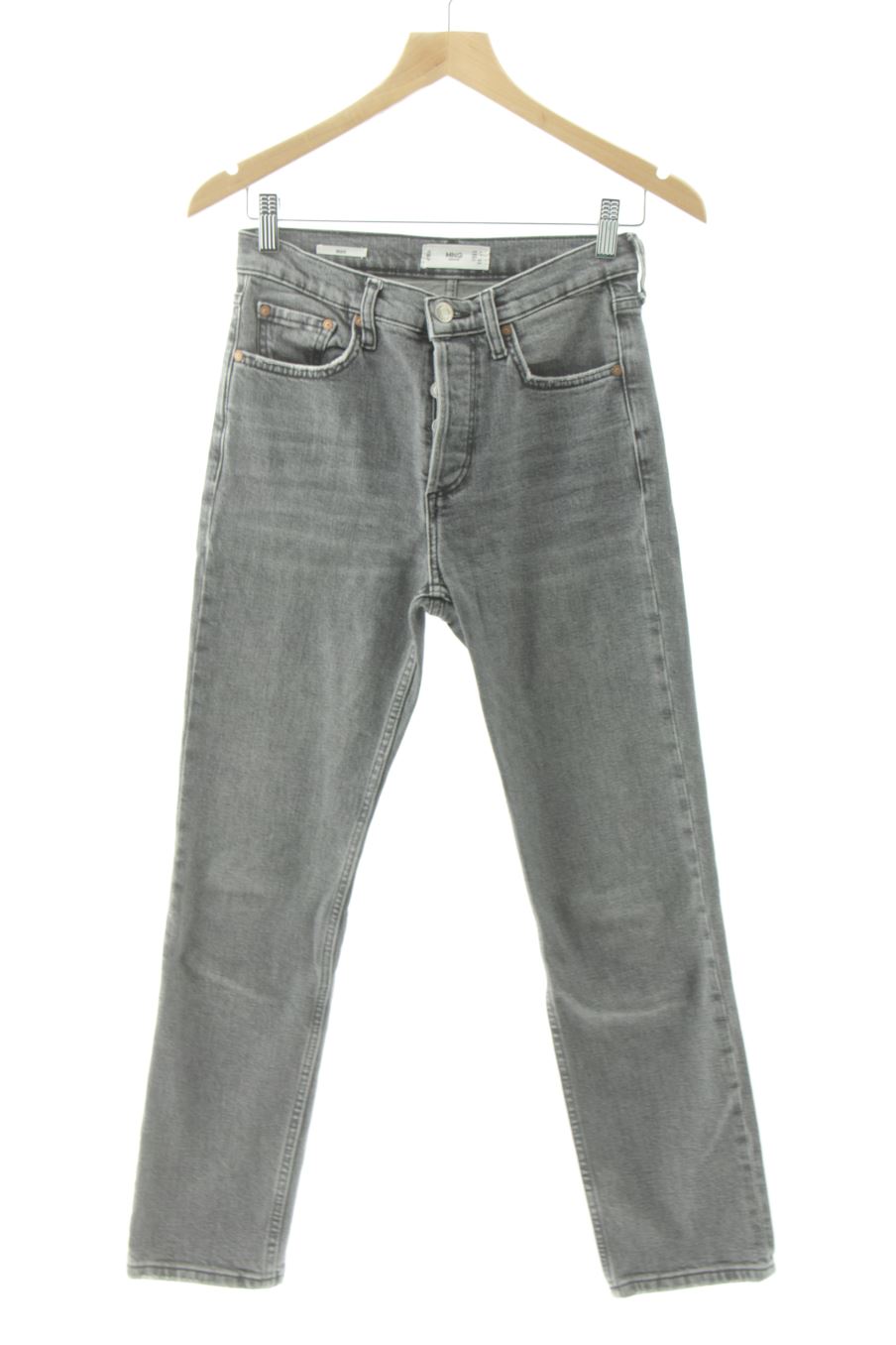 Jeans von Mango Größe 34, Farbe Grau, aus Jeanskleidung für