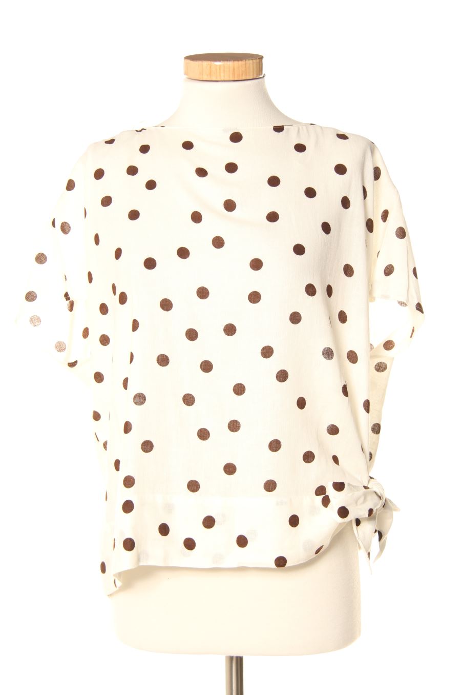 Blusa de manga corta de Zara de la talla L, de color blanco