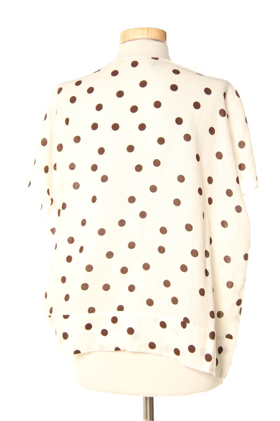 Blusa de manga corta de Zara de la talla L, de color blanco