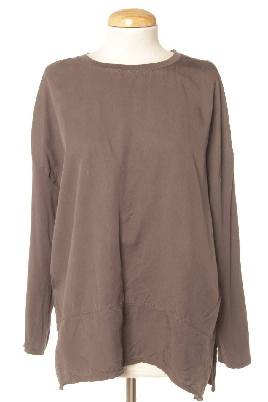 Blusa de manga larga de Zara de la talla S, de color gris