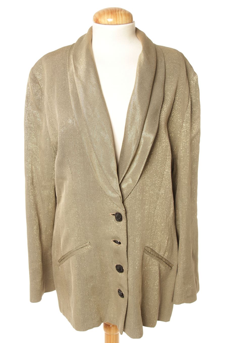 Blazer de Tere Palacio de la talla L, de color dorado