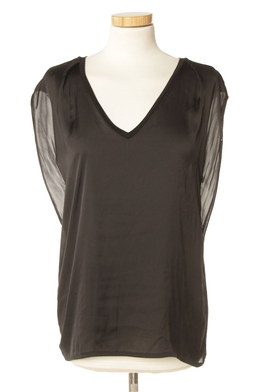 Blouse à manches courtes Mango de la taille S, de couleur noir