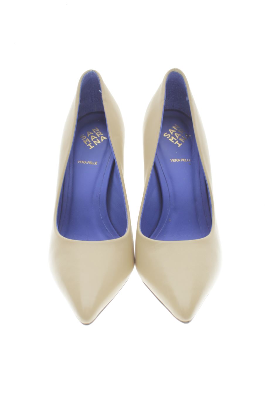 Zapatos de tacon de San Marina de la talla 36, de color beige de