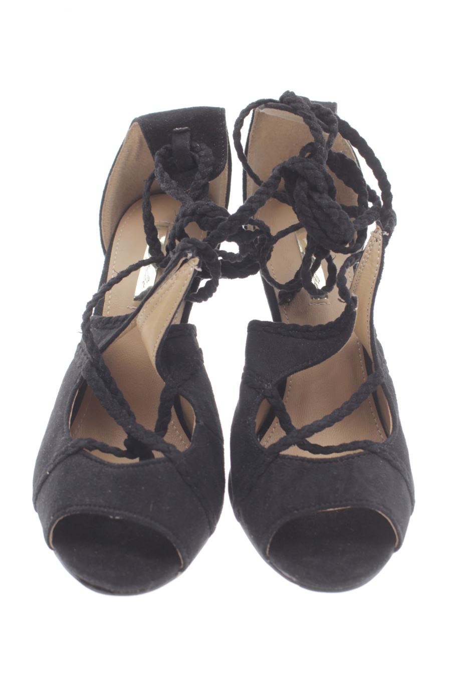 Sandalias tacon de Agalée de la talla 36, de color negro de