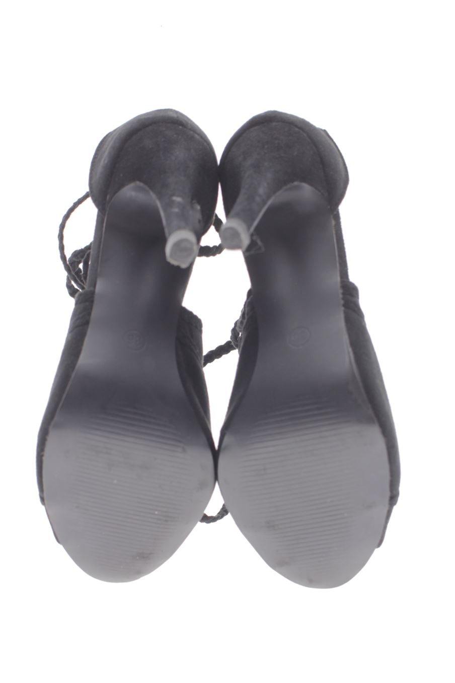 Sandalias tacon de Agalée de la talla 36, de color negro de