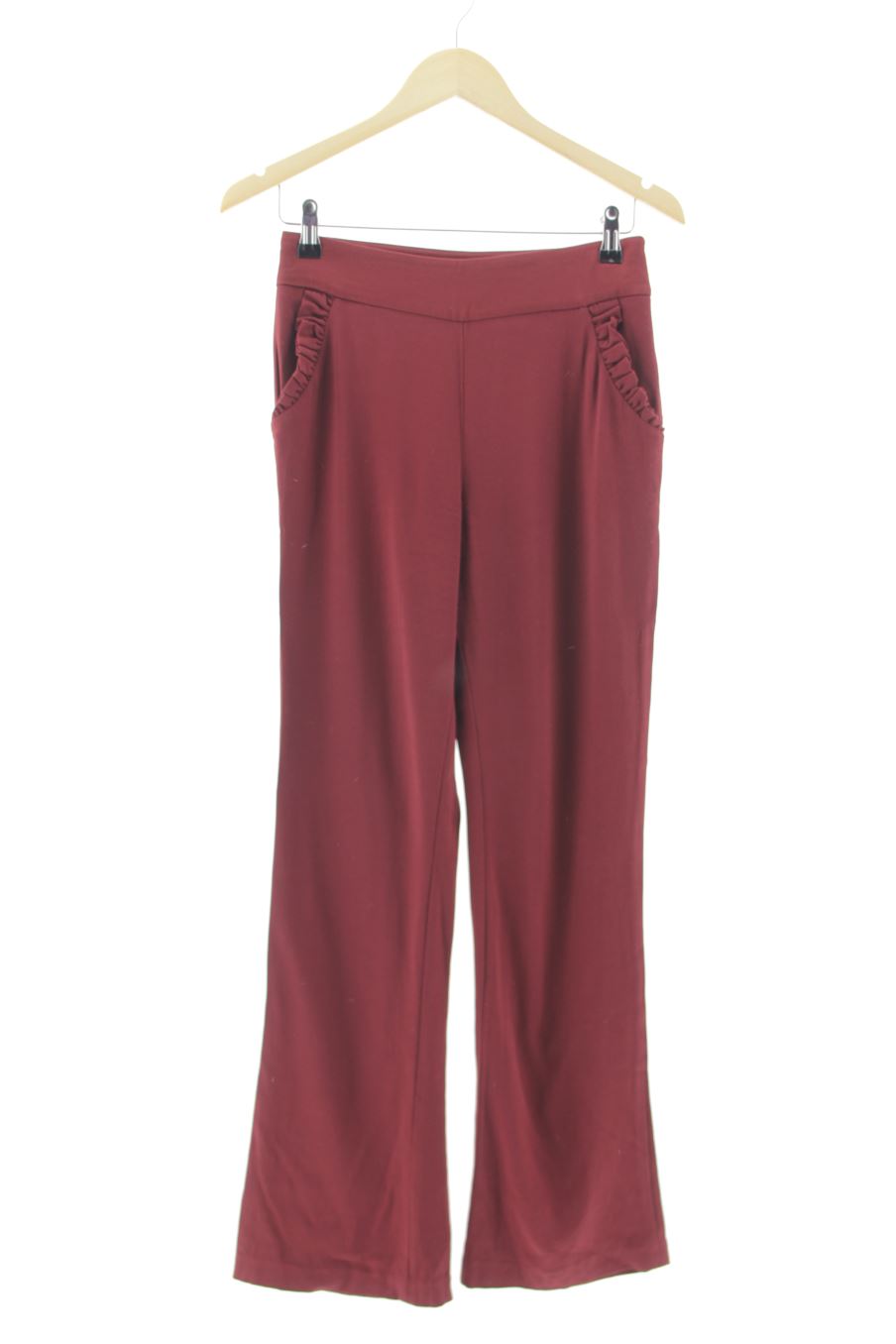 Pantaloni de Zara de la talla XS, de color bordeaux