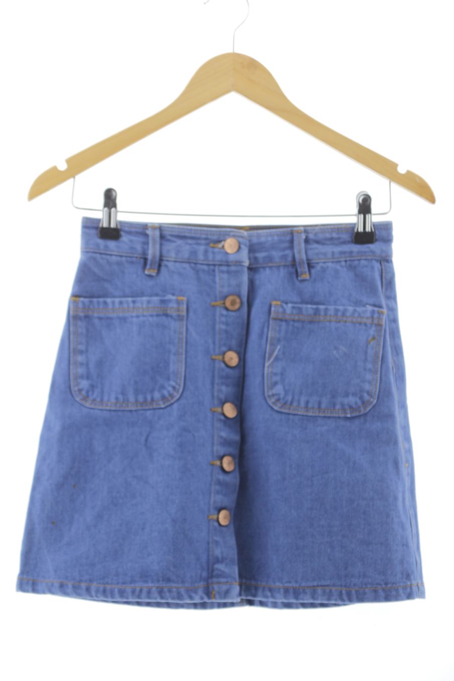 Aufwändiger Rock von Pull & Bear Größe 36, Farbe Blau, aus Jeanskleidung für
