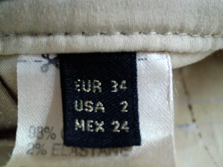Vaquero de Massimo Dutti de la talla 34, de color beige de ropa vaquera
