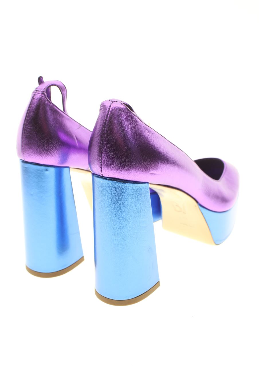 Zapatos de tacon de BV de la talla 38, de color morado de