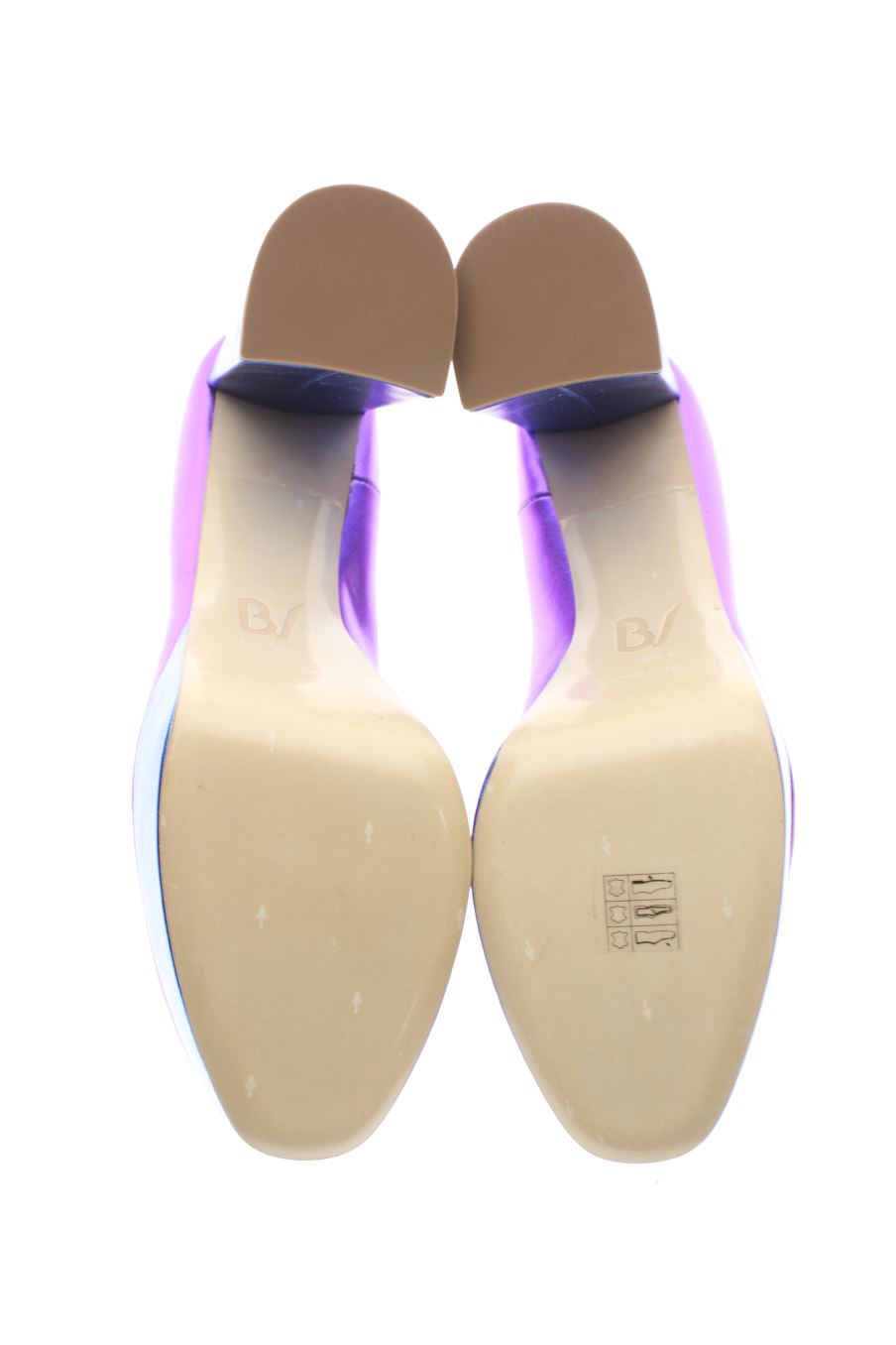 Zapatos de tacon de BV de la talla 38, de color morado de